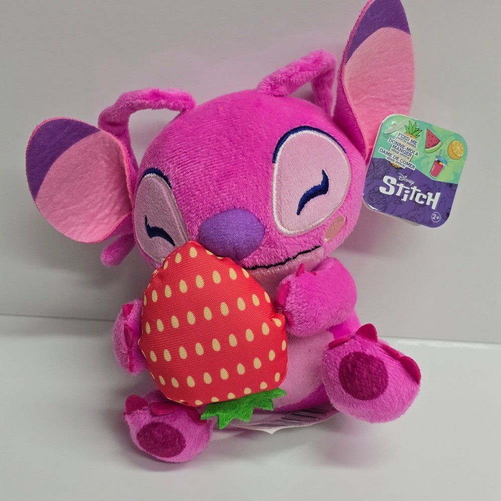 Disney Angel Feed Meโ Series Plush Pink Strawberry Stuffed Animal